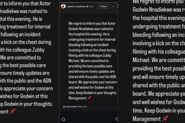 Nollywood Set Turns Violent as Actor Godwin Nnadiekwe was Allegedly Kicked in the Chest